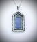 Necklace and Engraved Violet Jade Pendant w Amethyst & - 4