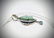 Sterling Silver Necklace & Angel Fish Pendant w Jade, - 2