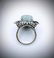 Sterling Silver Sz 7 Jade Cocktail Ring w Melanite & - 3