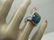 Vintage 14kt London Blue Topaz Ring, Sz. 6, Statement - 9