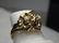 Vintage 14kt Opal Ring, Floral Setting, 1960's, sz.