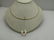 14kt Diamond Horseshoe Necklace Floating Solitaire, - 10