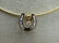14kt Diamond Horseshoe Necklace Floating Solitaire,