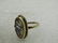 Vintage 14kt Victorian Themed Camphor Glass Ring, - 10