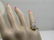 Vintage 14kt Victorian Themed Camphor Glass Ring, - 11
