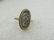 Vintage 14kt Victorian Themed Camphor Glass Ring,