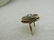 Vintage 14kt Victorian Themed Camphor Glass Ring, - 3