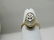Vintage 14kt Victorian Themed Camphor Glass Ring, - 6