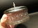 Glass Victorian Powder Jar w Ornate Silver Lid - 12