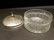 Glass Victorian Powder Jar w Ornate Silver Lid - 4
