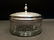 Glass Victorian Powder Jar w Ornate Silver Lid - 9