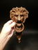 Cast Iron Lion Door Knocker w Hook - 2