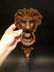 Cast Iron Lion Door Knocker w Hook - 8