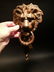 Cast Iron Lion Door Knocker w Hook - 9