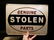 "Stolen" Classic Auto Parts Sign - 10