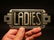 Cast Iron Bathroom Retro Ladies Toilet Sign - 7