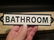 Cast Iron Bathroom Sign