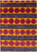 Hand-knotted Shalimar Red, Yellow Wool Rug 9'10" x
