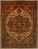 Hand-knotted Jules-Sultane Dark Red, Ivory Wool Rug