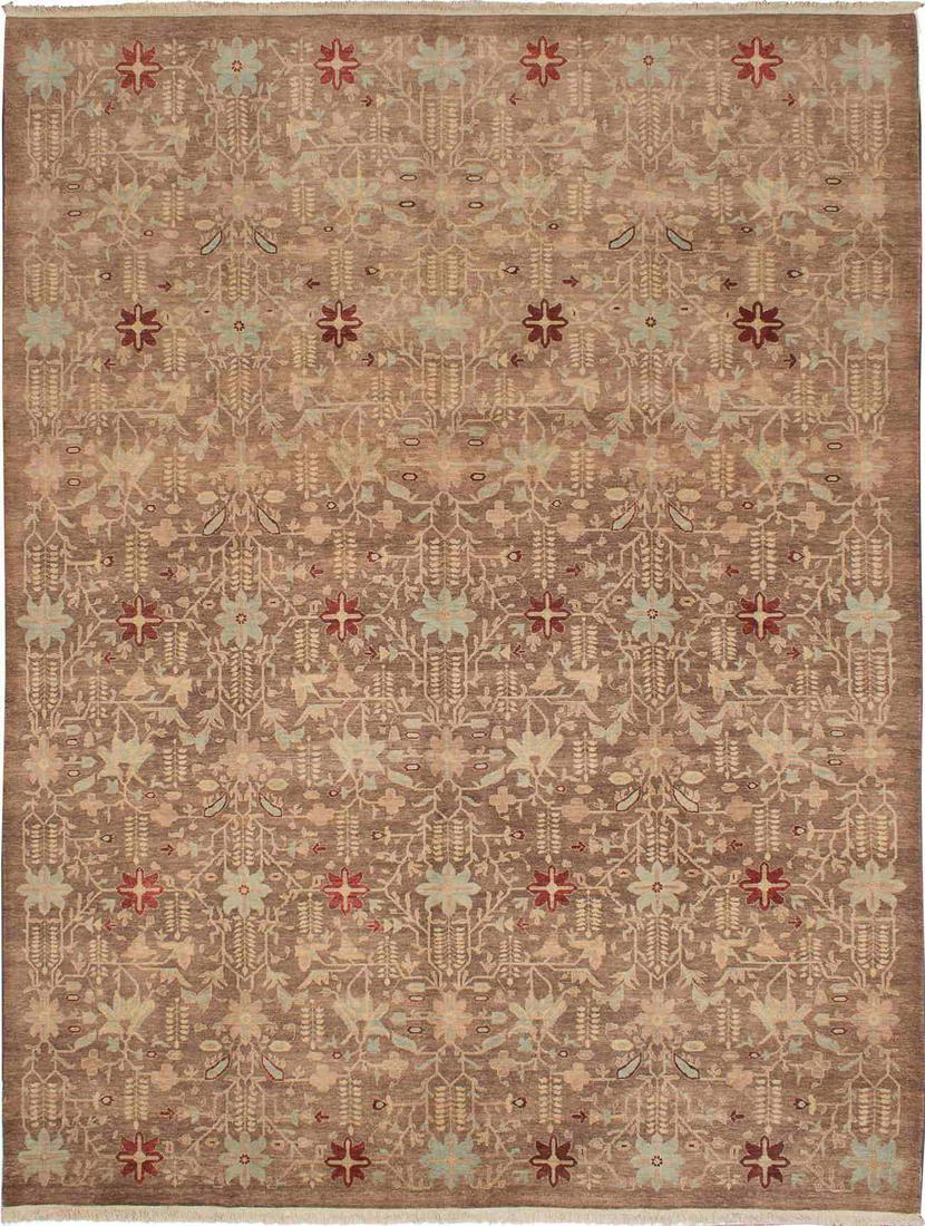 Hand-knotted Chobi Twisted Brown Wool Rug 9'1" x 12'3" (1 of 4)