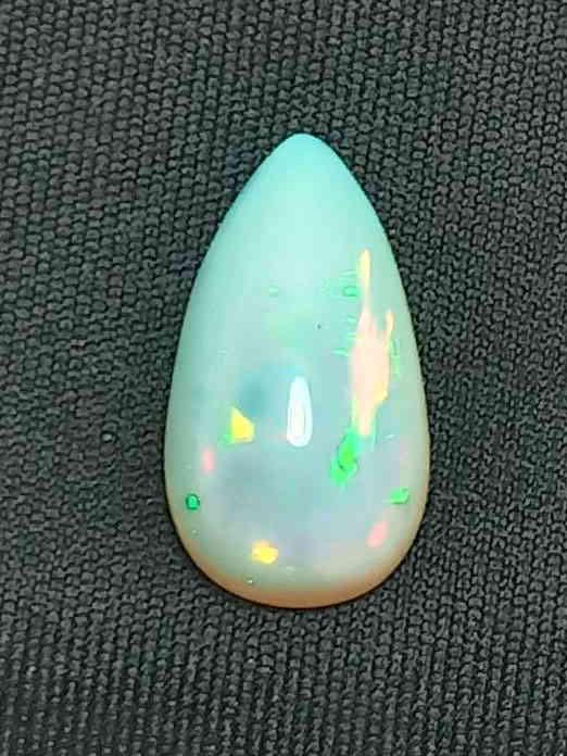8.15 CTS NATURAL EHIOPIAN WELO WHITE OPAL PEAR SHAPE (1 of 3)