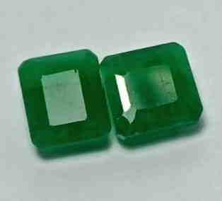 4.15 CTS 2 PCS NATURAL COLOMBIAN EMERALD OCTAGON CUT (1 of 3)