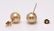 18 kt. Yellow Gold- 10x11mm Golden South Sea Pearls - - 3