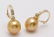 14 kt. Yellow Gold - 9x10mm Golden South Sea Pearl