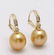 14 kt. Yellow Gold - 9x10mm Golden South Sea Pearl - 4
