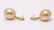 14 kt. Yellow Gold - 10x11mm Golden South Sea Pearls - - 3
