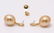 14 kt. Yellow Gold - 10x11mm Golden South Sea Pearls - - 4
