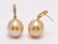 14 kt. Yellow Gold - 10x11mm Golden South Sea Pearls - - 6