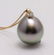 18 kt. Yellow Gold - 8x9mm Peacock Tahitian Pearl Drop