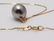 18 kt. Yellow Gold - 8x9mm Peacock Tahitian Pearl Drop - 4