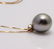 18 kt. Yellow Gold - 8x9mm Peacock Tahitian Pearl Drop - 5