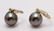 14 kt. Yellow Gold - 9x10mm Peacock Tahitian Pearl - 4