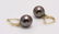 14 kt. Yellow Gold - 9x10mm Peacock Tahitian Pearl - 6