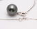 14 kt. White Goud - 12x13mm Round Tahitian pearl - - 2