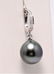14 kt. White Gold - 9x10mm Tahitian Pearl Drops - - 5