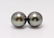 18 kt. White Gold - 10x11mm Peacock Tahitian Pearls -