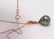 14 kt. Rose Gold - 10x11mm Peacock Tahitian Pearl Drop - 7