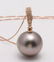 14 kt. Rose Gold - 12x13mm Round Tahitian Pearl -