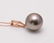14 kt. Rose Gold - 12x13mm Round Tahitian Pearl - - 6