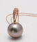 14 kt. Rose Gold - 12x13mm Round Tahitian Pearl - - 7