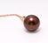 14 kt. Rose Gold - 11x12mm Round Chocolate Tahitian - 2