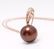 14 kt. Rose Gold - 11x12mm Round Chocolate Tahitian - 7