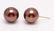 18 kt. Yellow Gold - 10x11mm Chocolate Tahitian Pearls - 2