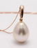 14 kt Rose Gold - 11x12mm Champagne golden South Sea