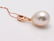 14 kt Rose Gold - 11x12mm Champagne golden South Sea - 6