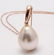 14 kt Rose Gold - 11x12mm Champagne golden South Sea - 7